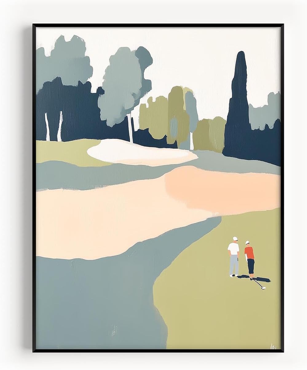 Golf Impressionist Art Print Posters - Premium Giclee Fine Art Prints - Sporty and Sophisticated Home Decor Posters, Golfer Art Prints for Home and Office Decor - Vintage Aesthetic, Ready to Frame