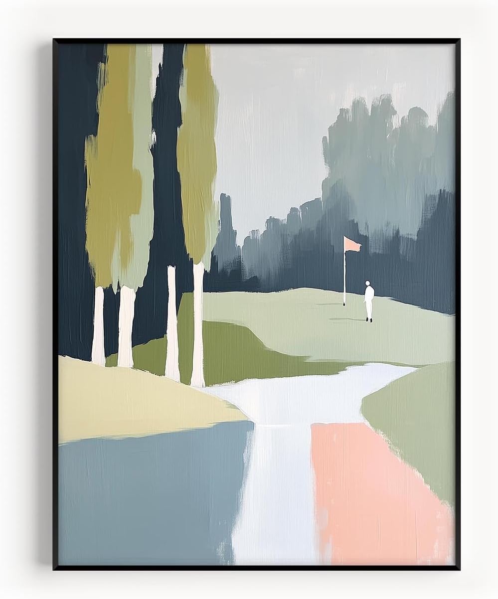 Golf Impressionist Art Print Posters - Premium Giclee Fine Art Prints - Sporty and Sophisticated Home Decor Posters, Golfer Art Prints for Home and Office Decor - Vintage Aesthetic, Ready to Frame