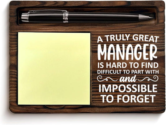 Best Manager Gifts for Men Women, Appreciation Gifts for Manager Leader Boss's Day Farewell Retirement Birthday, Managers Gift Sticky Note Holder Office Decor