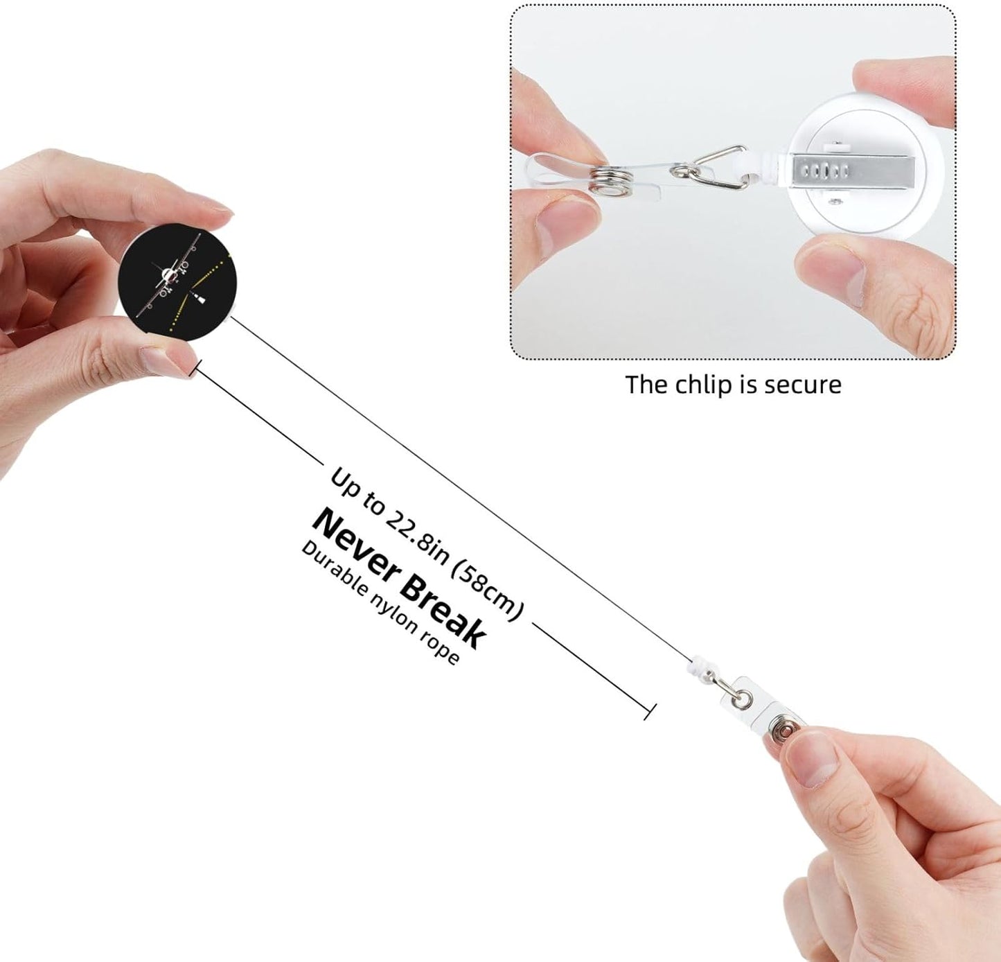 Airplane Aircraft Badge Reels Retractable Badge Holder with Clip for Id Name Tag Office Worker Student Teacher Nurse Doctor