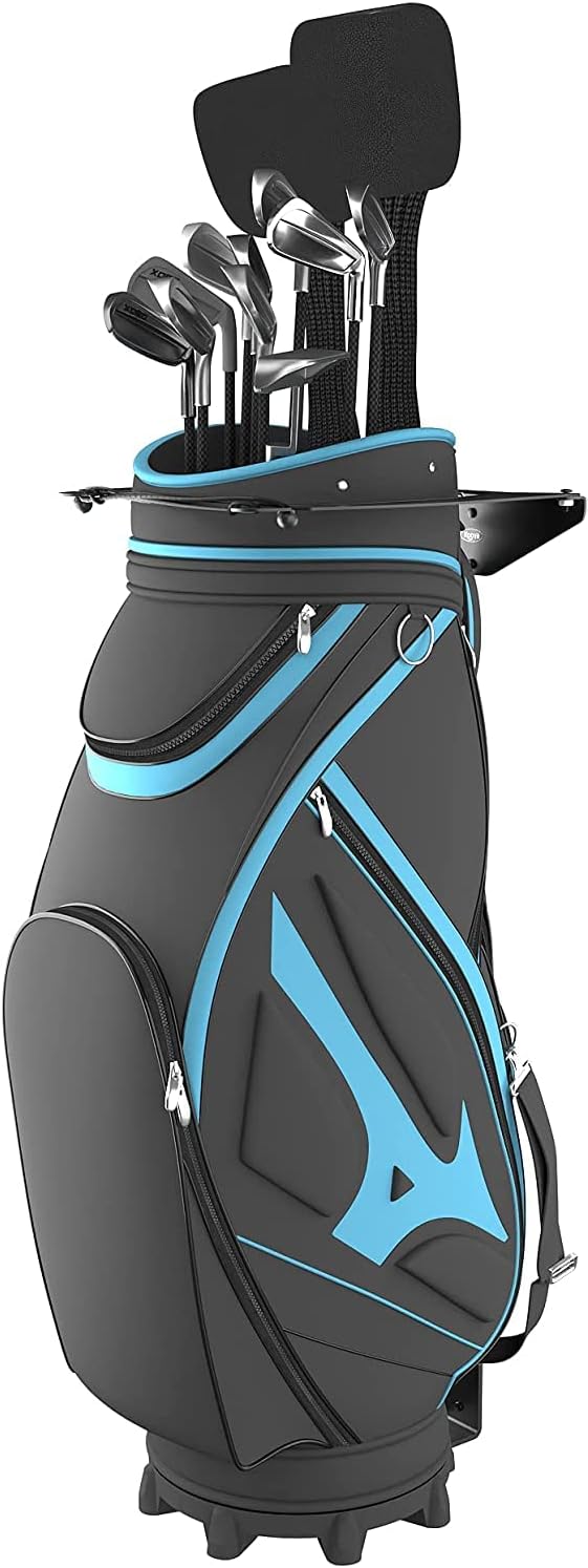 Koova Golf Bag Storage Rack | Sturdy Metal Wall Mount Garage Organizer for Golf Clubs | Fits Any Size Cart or Stand Bag | Easy Install & Use (Hardware Incl.) | Gets Your Clubs Off The Floor | USA Made
