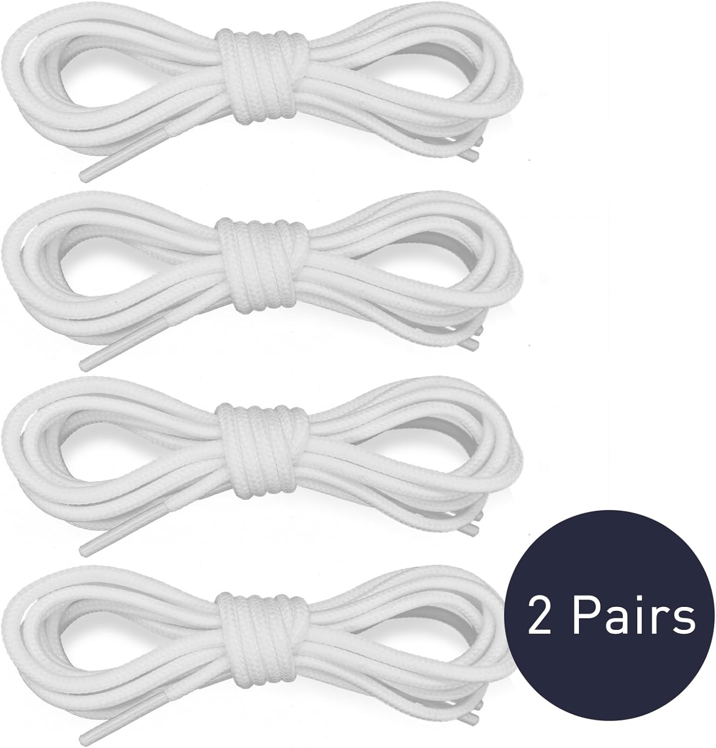 2 Pairs Polyester Golf Shoelaces for FootJoy Shoes, 3/32‘’(2.5mm) Thin Dress Oxford Shoe Laces Replacement Strings