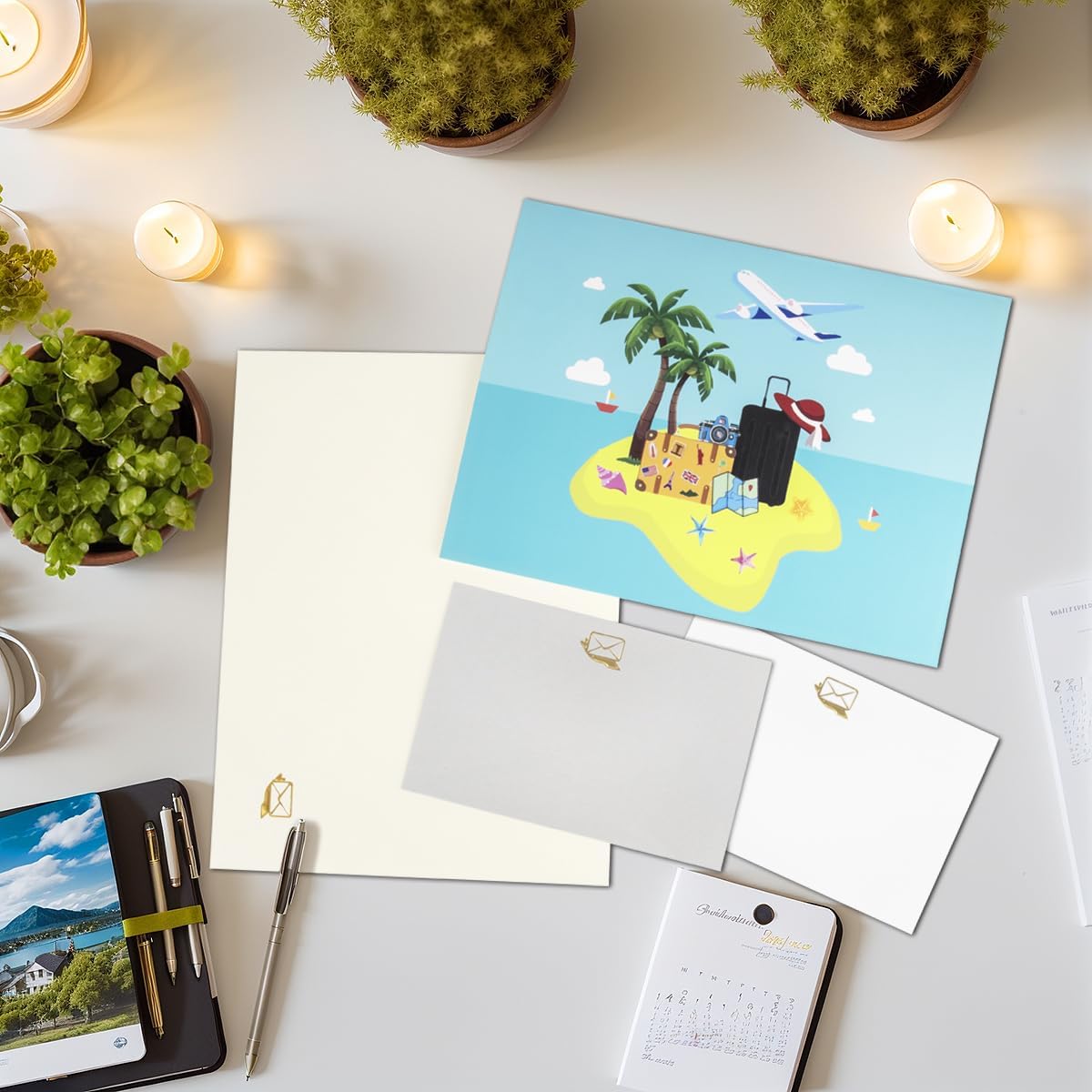 Travel Pop Up Card for Daughter, Pop-Up Vacation Card with Envelope, 3D Happy Birthday Card for Wife, Retirement Card for Mom.