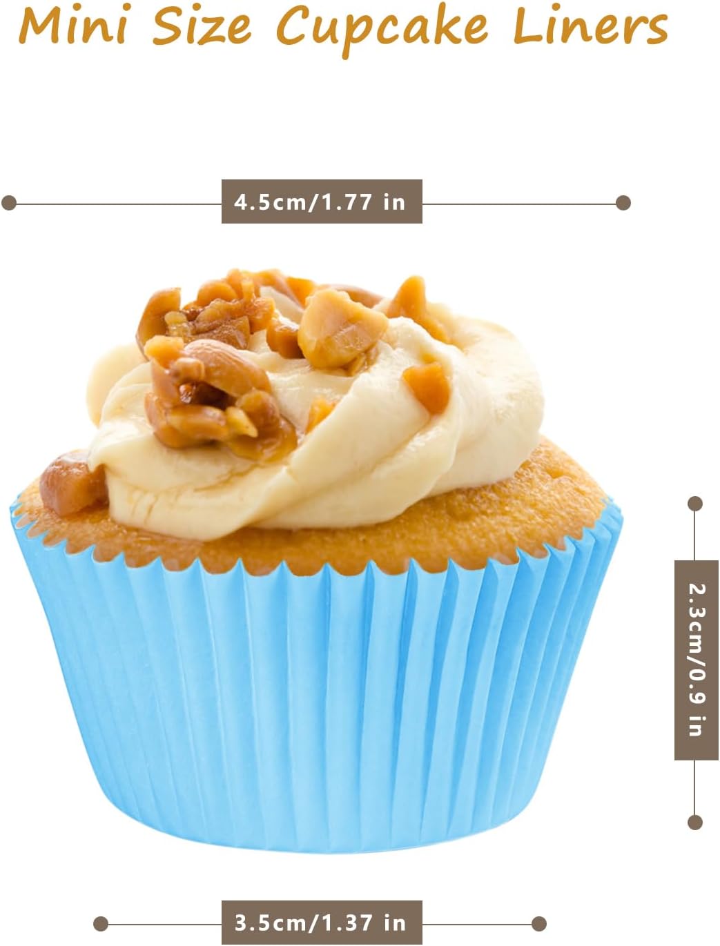 Rainbow Mini Cupcake Liners 400 Count Colorful Muffin Paper Baking Cups Food Grade Disposable Cupcake Wrappers