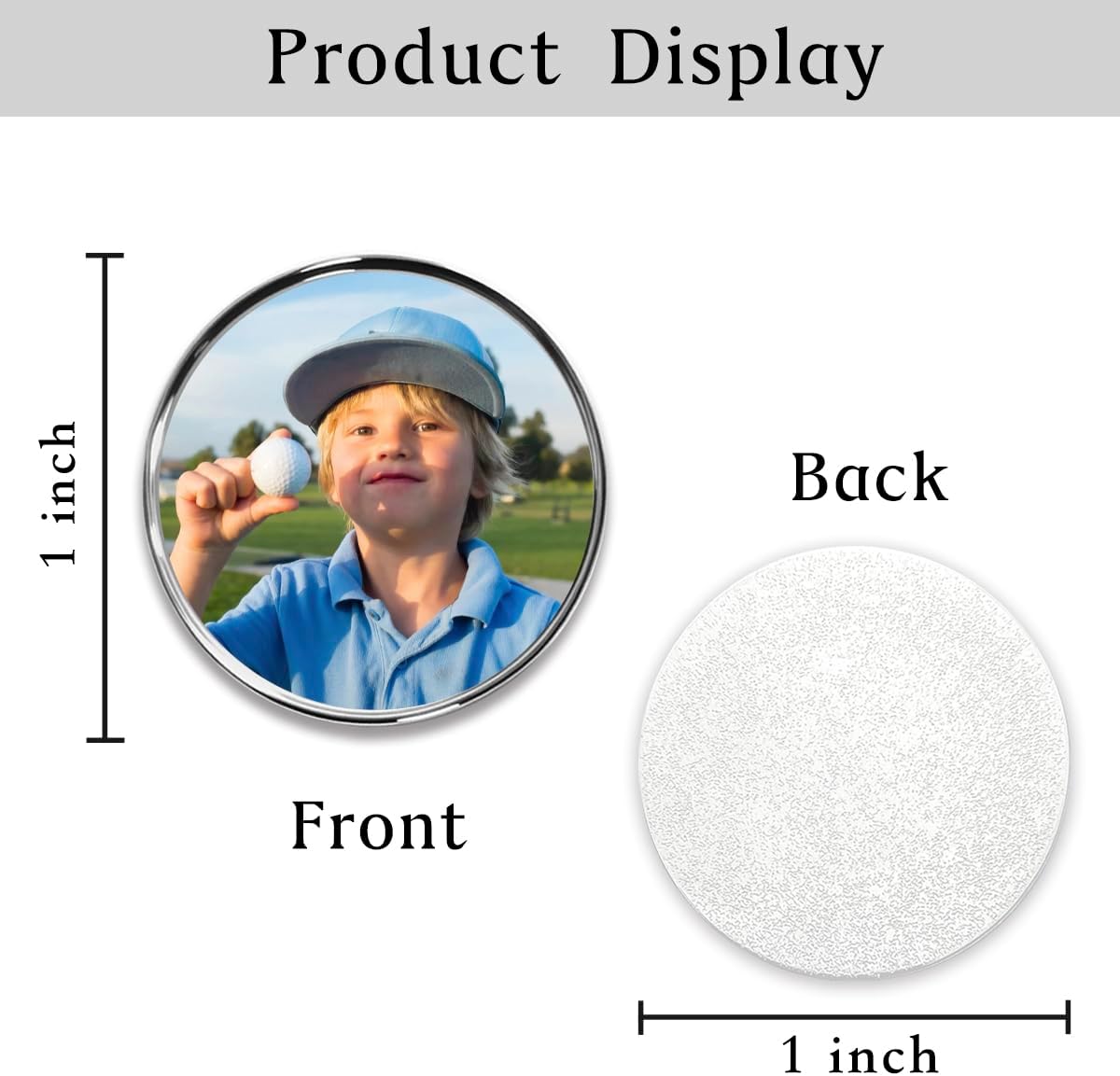 Personalized Golf Ball Marker Hat Clip – Custom Magnetic Marker with Your Photo, Name, Logo or Initials – Unique Golf Gift for Men, Dad, Coach, Golfer