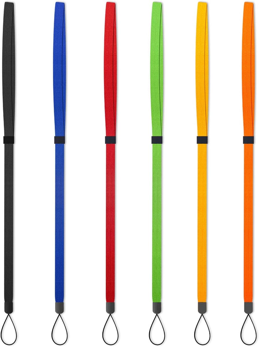 AMUU Neck Lanyard Flat Adjustable 6 Pack 6 Colours,for Walkie-talkie,Cruise,Keys,Pen,Phone,id Badges Holder,Office,Cell Phones,USB,Whistles,iPod,Blue,Black,Green,Red,Orange,Yellow