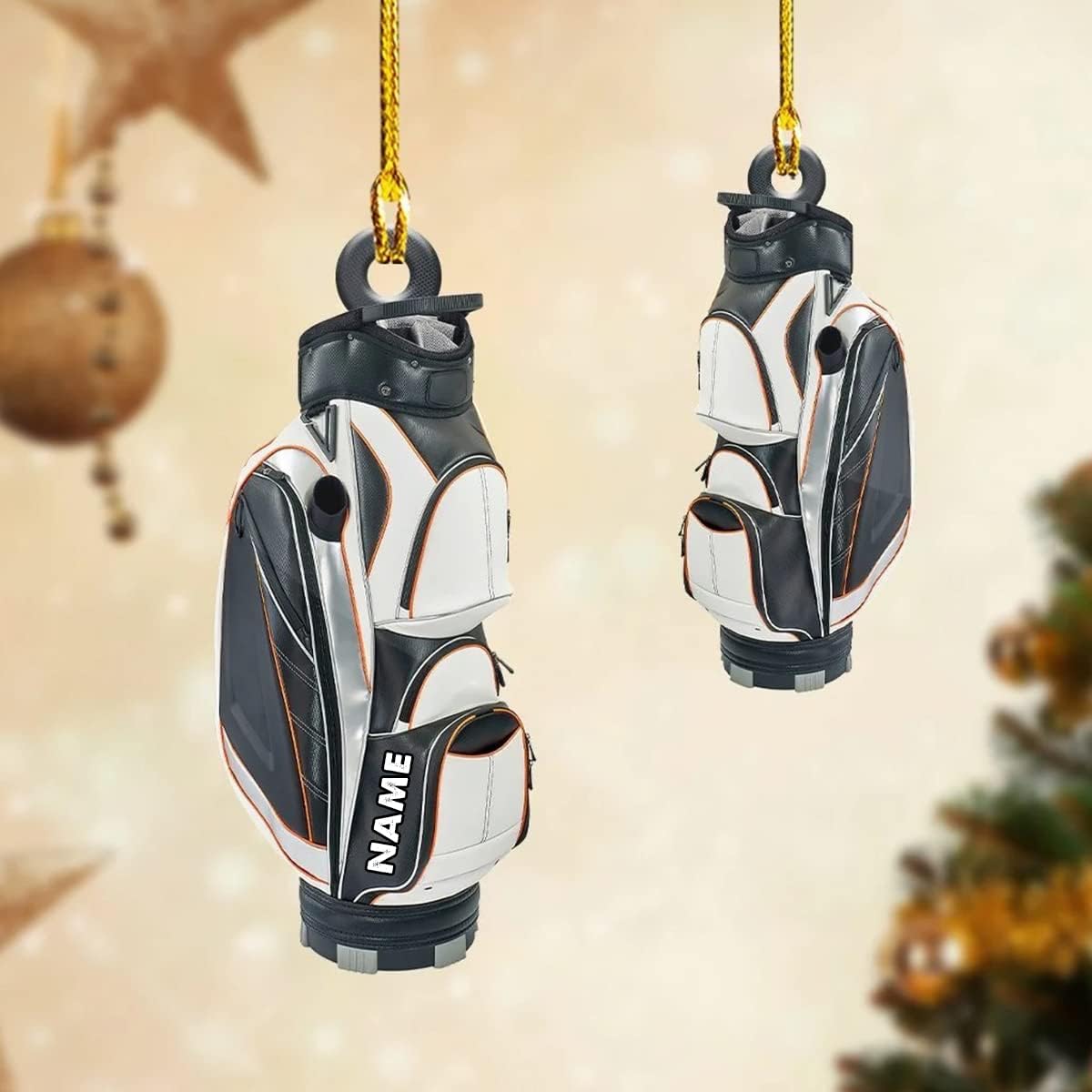 Personalized Golf Ornament, Custom Shape Ornament, Gifts for Golf Lovers, Player, Him, Her, Christmas Tree Decor, Home Decor, Golfing Cart Christmas Ornament, Idea 14