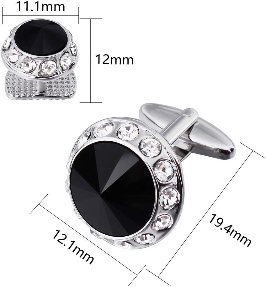 HAWSON Birthstone Tuxedo Studs and Cufflinks Set for Men's Suit Tuxedo Formal Dress Shirt Wedding Business Party Accessories