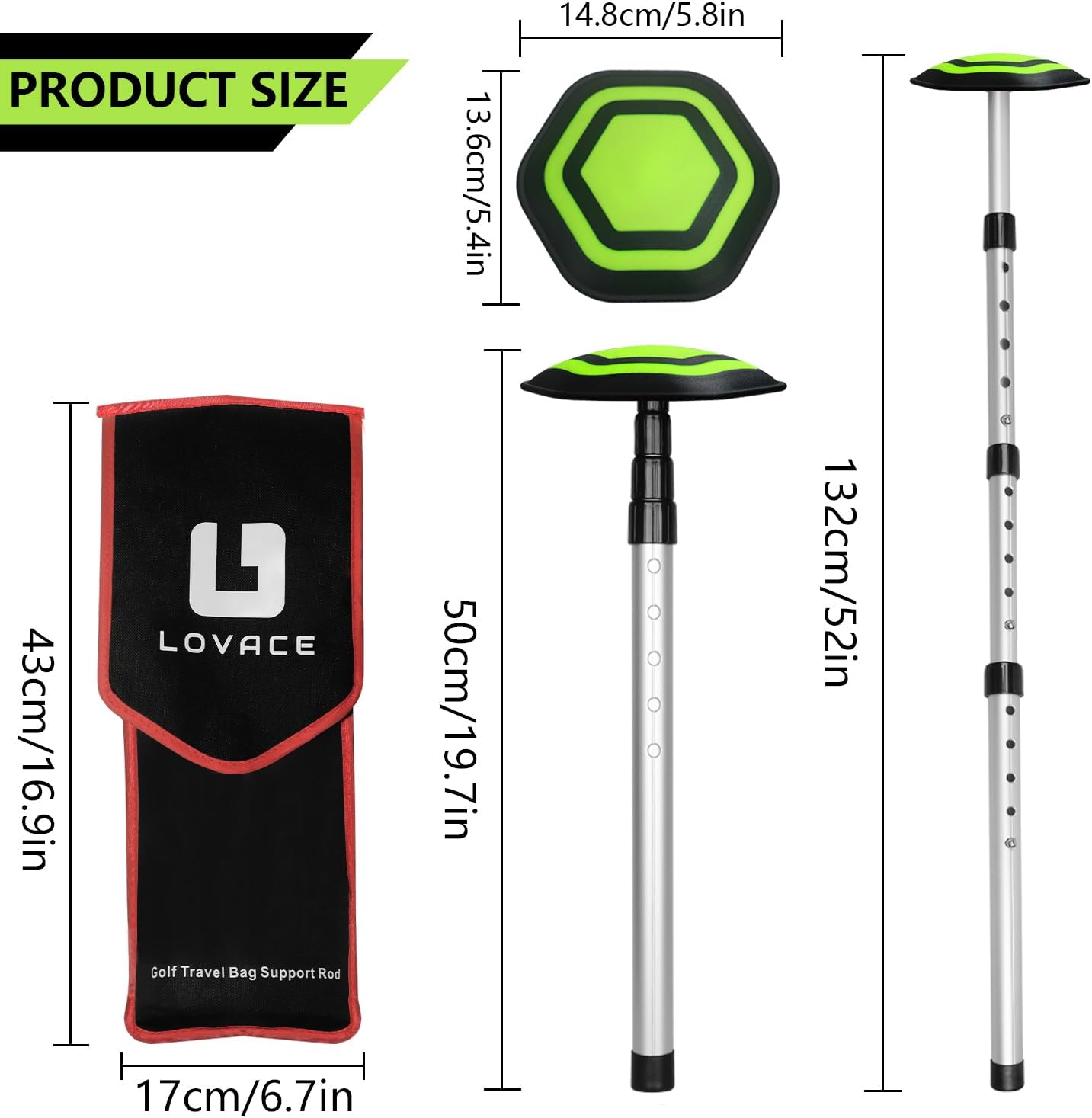 Golf Travel Bag Support System, Golf Club Travel Protection Kit