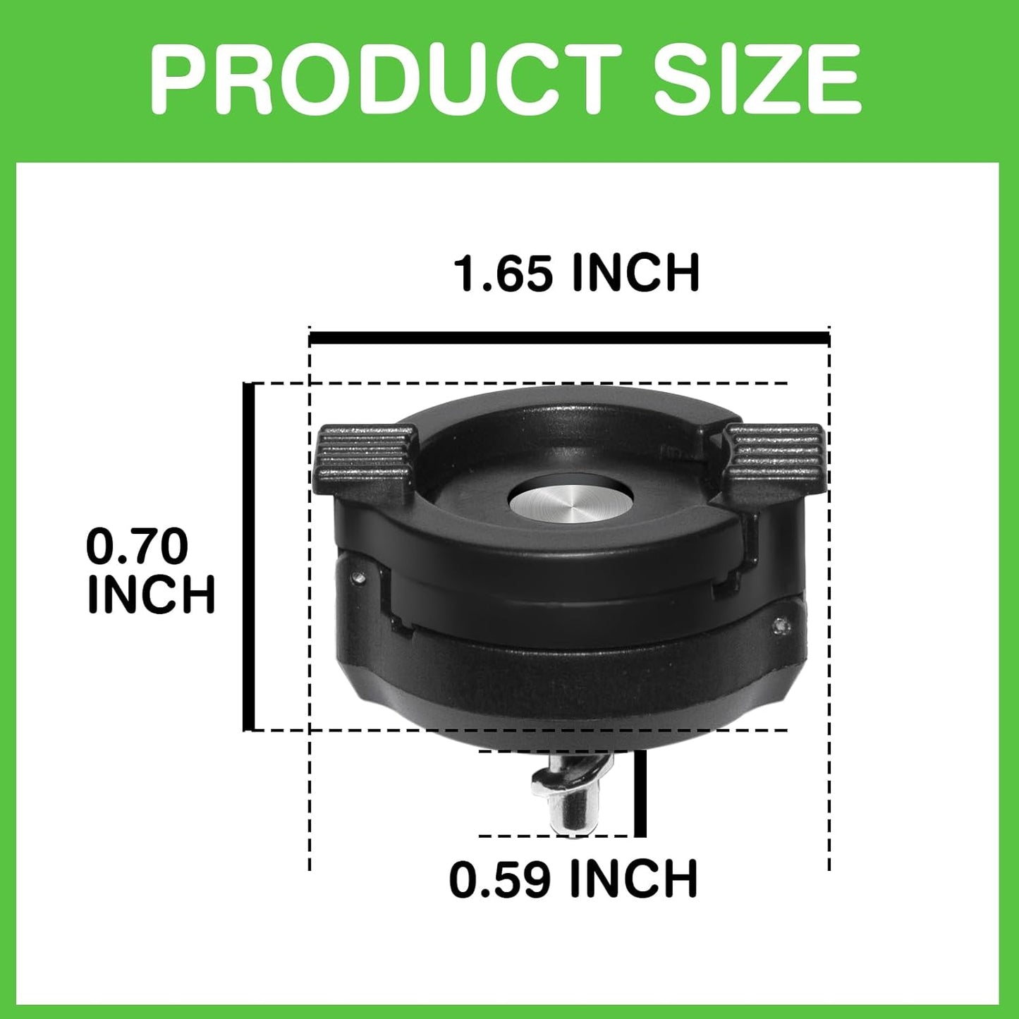 2 Pack Magnetic Golf Ball Retriever, Screw-in Golf Ball Grabber for End of Putter, Golf Ball and Club Pick-Up Tool with Foldable Claw, Easy Installation & No Drilling Required