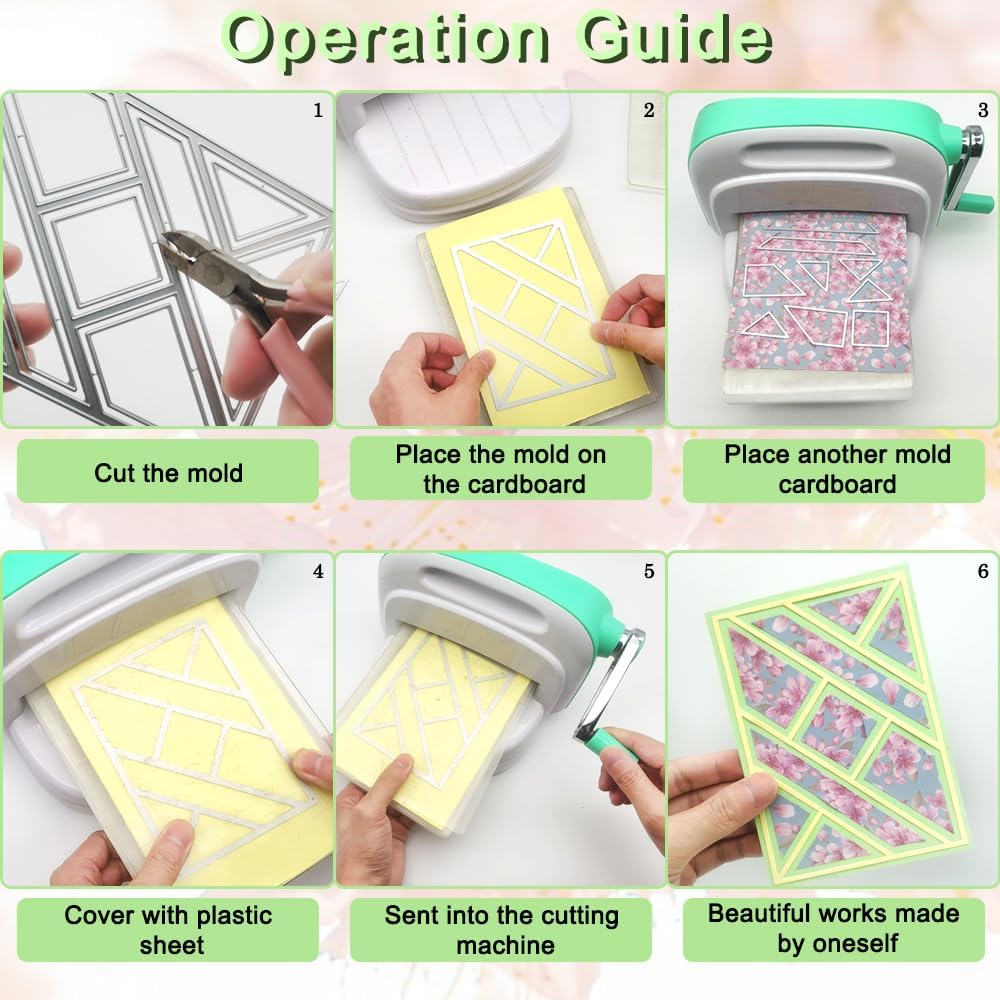 3 PCS Rectangular Die Cuts for Card Making, AFUNTA Frame Scrapbook Metal Cutting Dies Embossing Tools for Card Making Supplies, Paper Album Decor