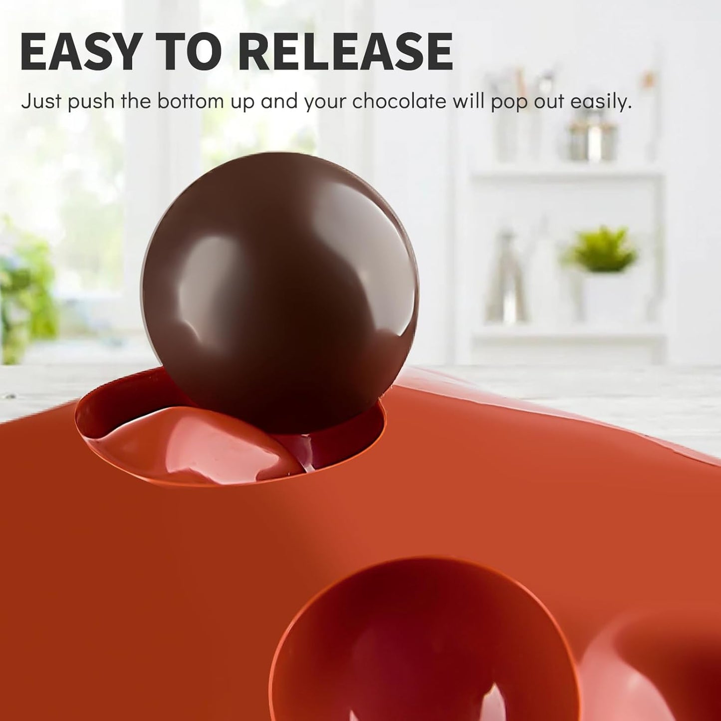 3 Pack Semi Sphere Silicone Molds, 1.1/1.5/2.6 Inch Hot Chocolate Bombs Mold Half Sphere Silicone Baking Mold for Chocolate, Cake, Jelly, Dome Mousse