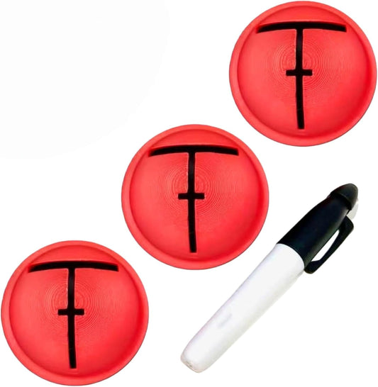 3-Pack Golf Ball Liner - Golf Ball Line Drawing Marker Golf Ball Marking Tool, Easy Ball Marking Stencil for Accurate Putter Face & Target Line, Golf Ball Line Drawing Marker for Players