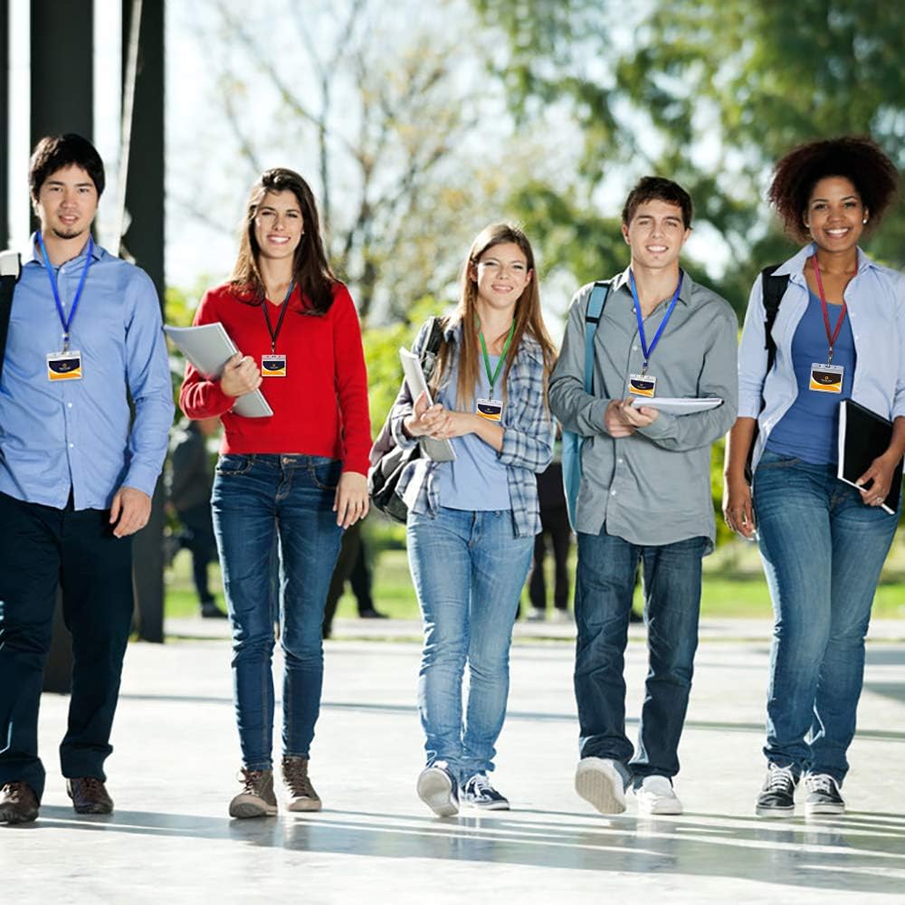 Ollain Badge Lanyards Neck Bulk Cruise Lanyards Blue Lanyard with Clip for ID Card Name Tags Badge Holders (Blue, 50 Pack)