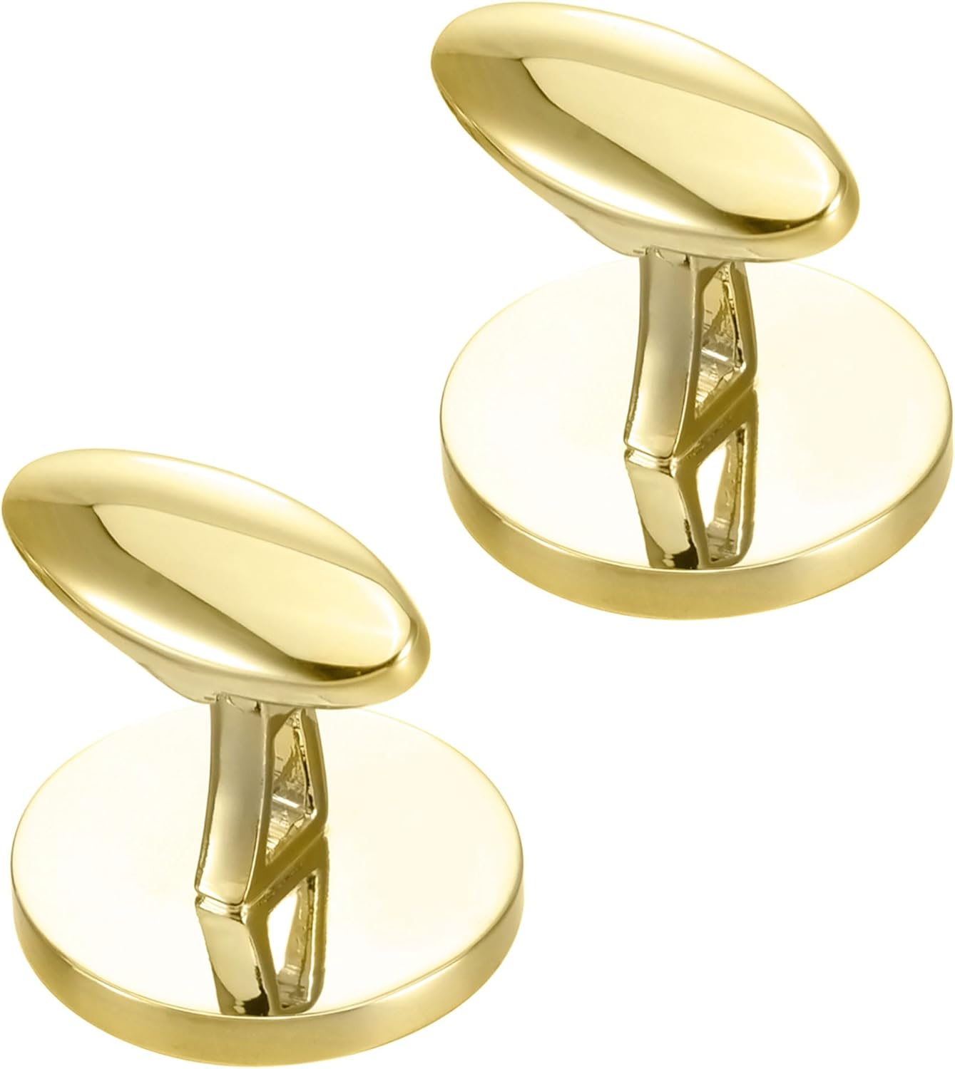 Sky Constellation Pattern Round Men's Cufflinks In Gift Case Sparkling Blue Goldstone Cufflinks for Men Jewelry for Wedding Party Business Birthday Anniversary Dress