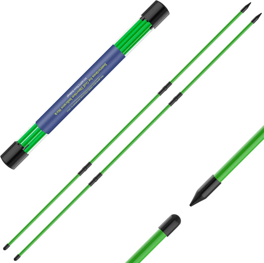 Golf Alignment Sticks 2 Pack,Upgraded 48" Collapsible Alignment Stick Golf Training Aid for Aiming, Putting, Swing Trainer, Golf Training Sticks with Clear Tube Case