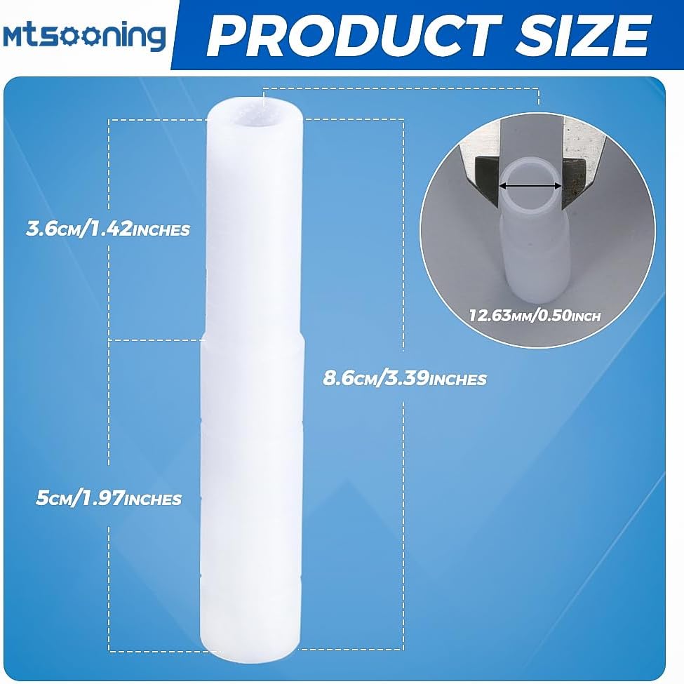 Mtsooning White Universal Golf Club Extender,12.63mm/0.50inch Golf Club Steel Shaft Extender,20PCS Universal Golf Club Steel Shaft Extension Repair Equipment for Wood Putter