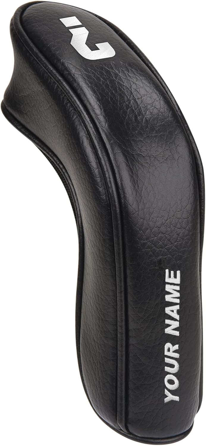 BIG TEETH Golf Hybrid Iron Head Cover 9Pcs, Long Hybrids Iron Covers Head Covers Set, Golf Club Covers W/Big NO. Fits for Cleveland Launcher Cobra T Rail Hybrid Irons