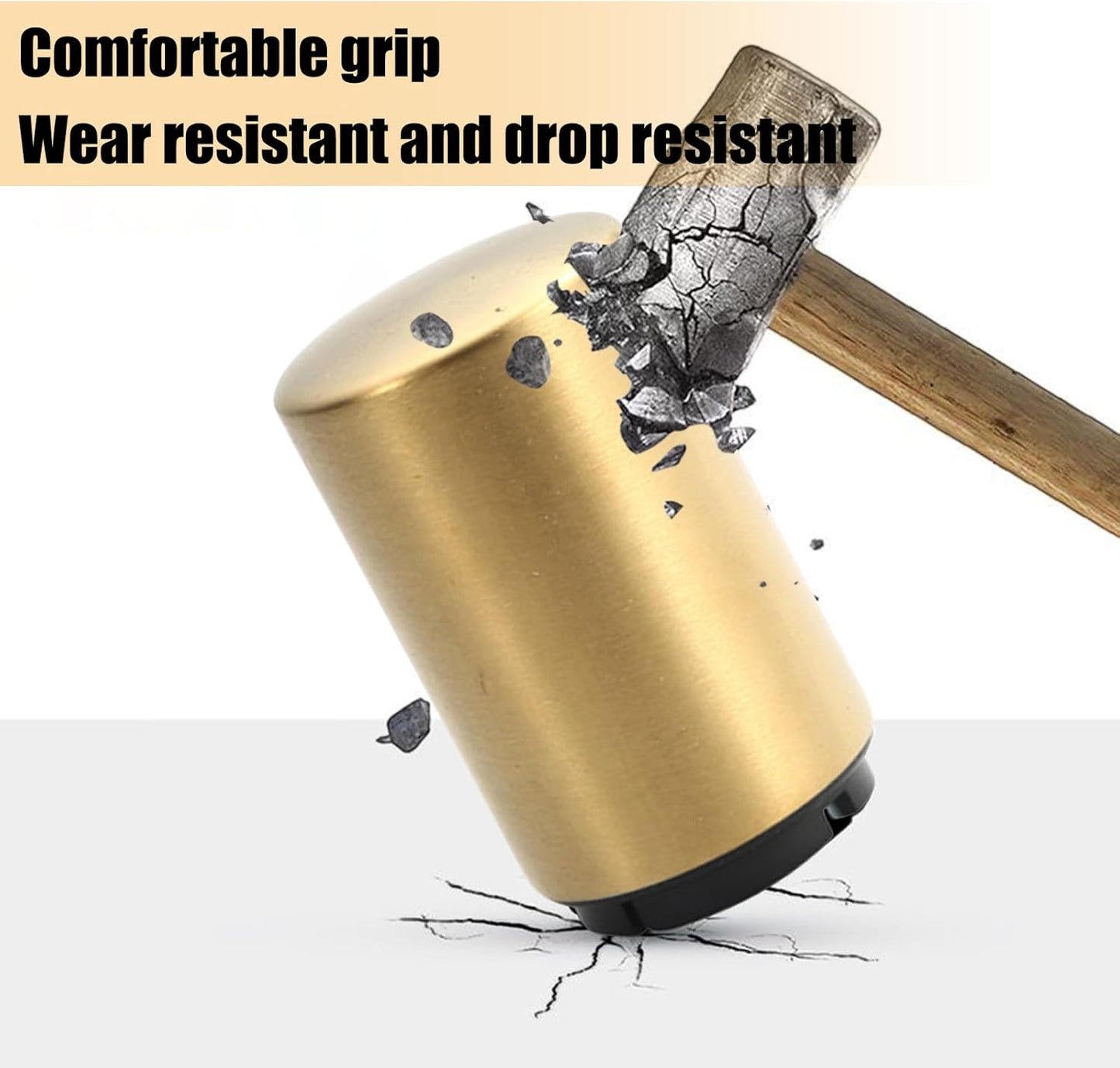 Push Down Bottle Opener,Automatic Beer Openers,Premium Bottle Opener Stainless Steel Bottle Cap Mover Magnetic Corkscrew, Beer Bar Accessories Gifts for Him BF,Can Openersfor Home Picnic (gold)