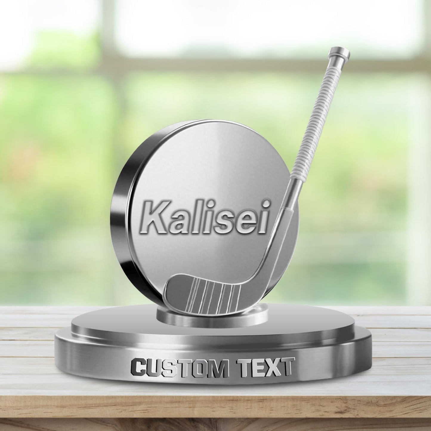 Personalized Soccer Football Baseball Basketball Softball Golf Hockey Ball Desktop Ornament Sport Desk Name Plate Custom Name Athletes Figurine Sign Sport Lovers Acrylic Plaque Gift for Men Women