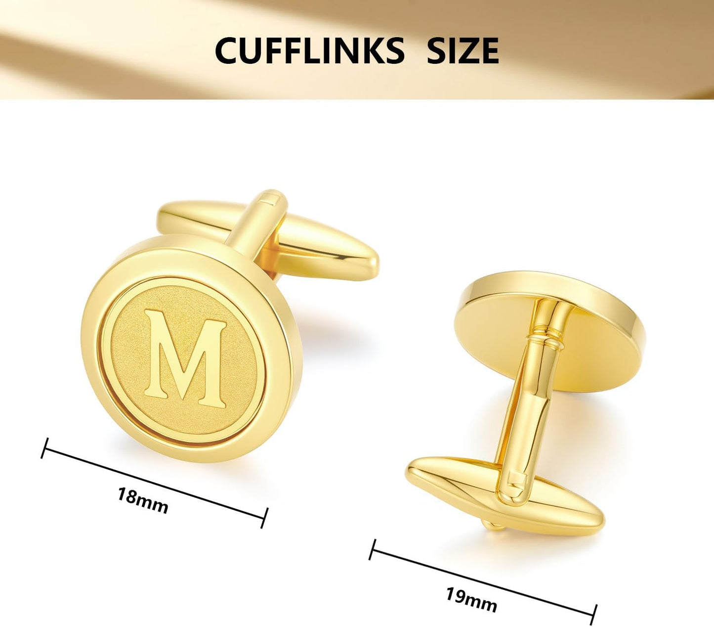 GWD Initial Cufflinks for Men Classic Cuff links Mens Letter Shirts CuffLinks Wedding Gift