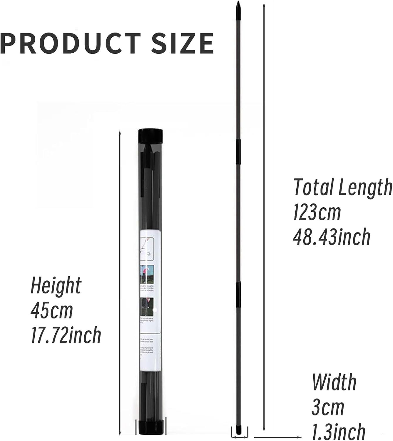 2 Pack Golf Alignment Sticks,Upgraded 48" Collapsible Golf Practice Rods for Aiming,Golf Swing Trainer,Golf Indicator Sticks,Posture Corrector with Clear Tube Case