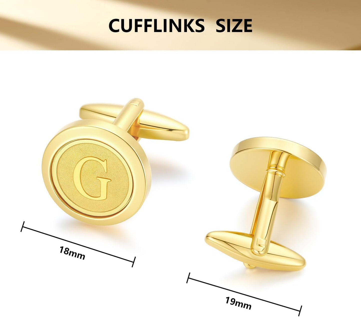 GWD Initial Cufflinks for Men Classic Cuff links Mens Letter Shirts CuffLinks Wedding Gift