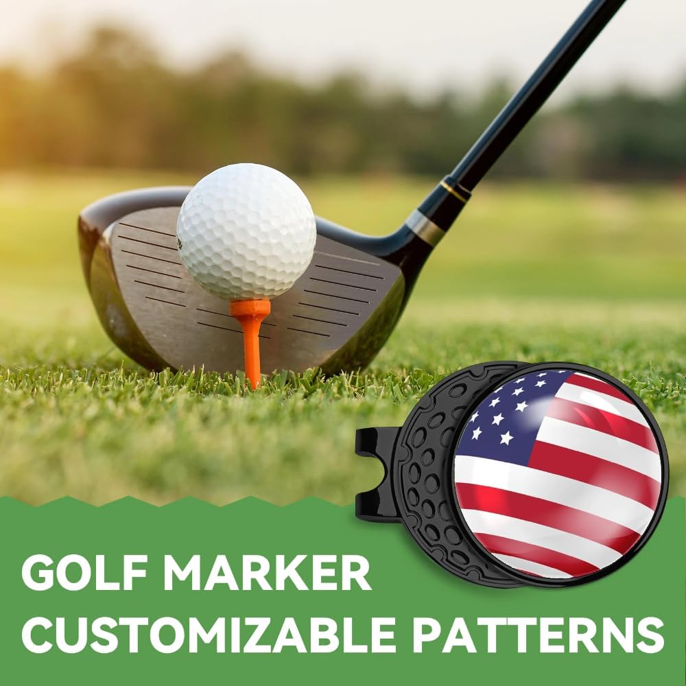 Custom Golf Ball Markers Hat Clip, Personalized Magnetic Hat Clip with Photo, Customized Ball Marker with Photo or Logo or Text for Golf Lovers, Retirement Beginners Gift