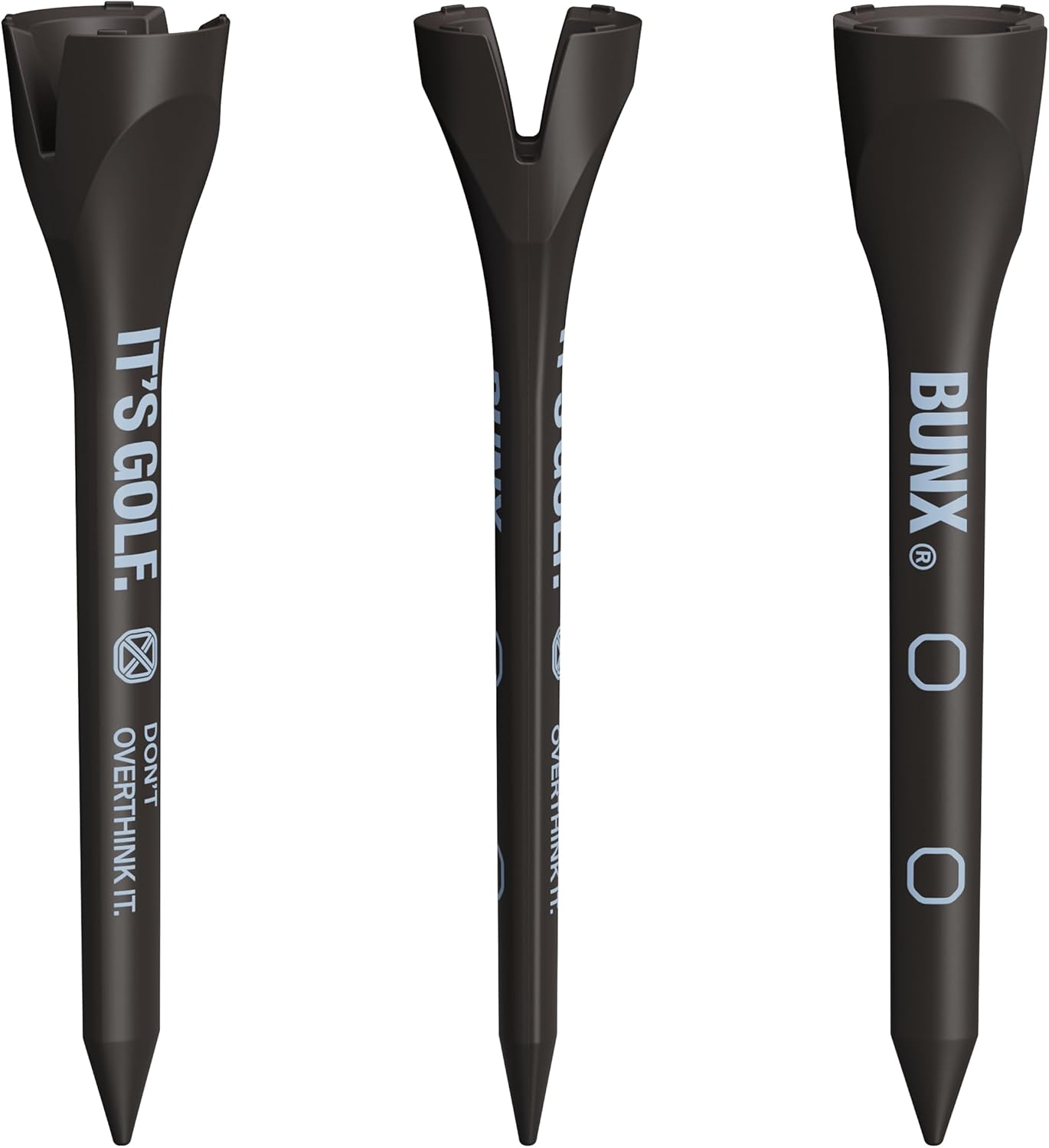 BUNX Golf Tees – Strong Plastic Tee 2.75" | Unbreakable 3X Stronger | Best Golf Accessories for Men or Women | 27-Pack | No Friction Head for Distance | V-Slot for Straight Shots