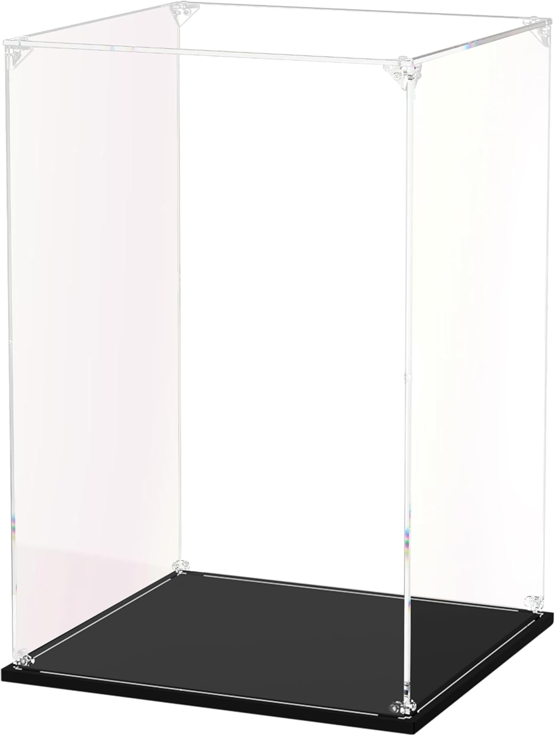 Clear Acrylic Display Case, Self-Assemble Showcase for Collectibles, Action Figures, Dolls, Toys - Alternative Glass Box for Commemorative Gifts (7x7x12inch,18x18x30 cm)