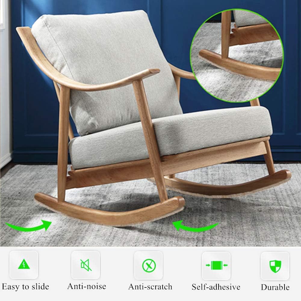 Felt Strips 10Pieces Pack 1x 6 Inches Self Adhesive Beige Furniture Felt Strips Anti Scratch Heavy Duty 5mm Thick Floor Protector for Rocking Chair for Hardwood Floor