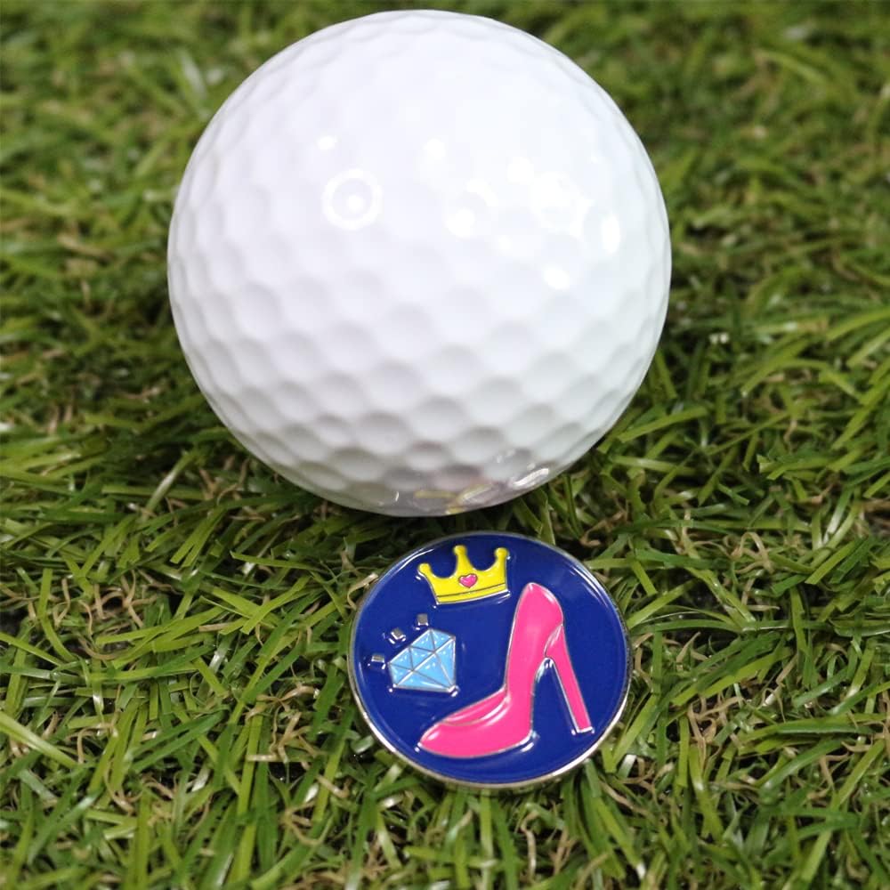 Golf Ball Markers Assorted Patterns Value Pack of 12 Golf Gifts, Golf Cap Clips and Divot Repair Tools Partner Accessories Sets for Men Women Golfer