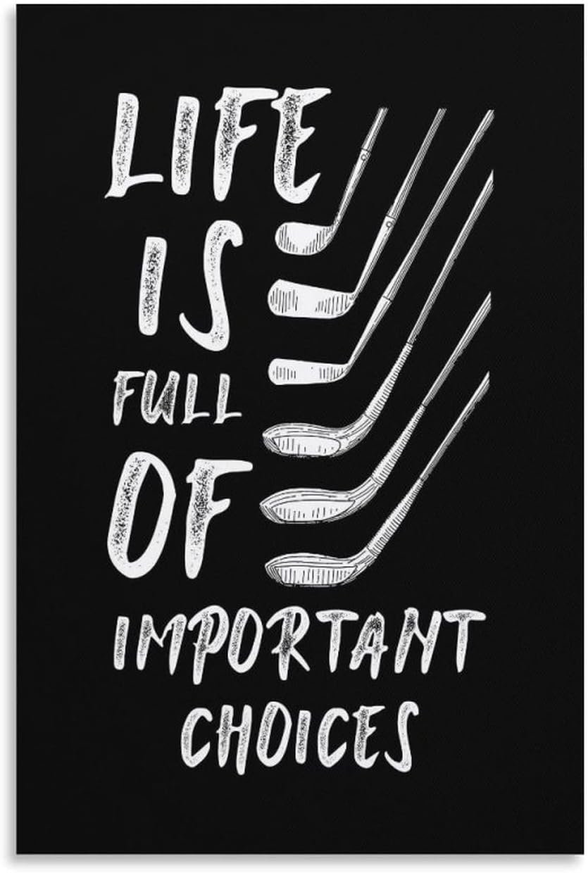 Golf Gift Sport Minimalist Wall Art Poster Canvas Painting And Wall Art Pictures Are Used For Room Aesthetics And Decoration 16x24inch(40x60cm)