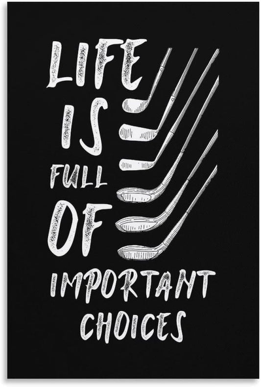 Golf Gift Sport Minimalist Wall Art Poster Canvas Painting And Wall Art Pictures Are Used For Room Aesthetics And Decoration 16x24inch(40x60cm)