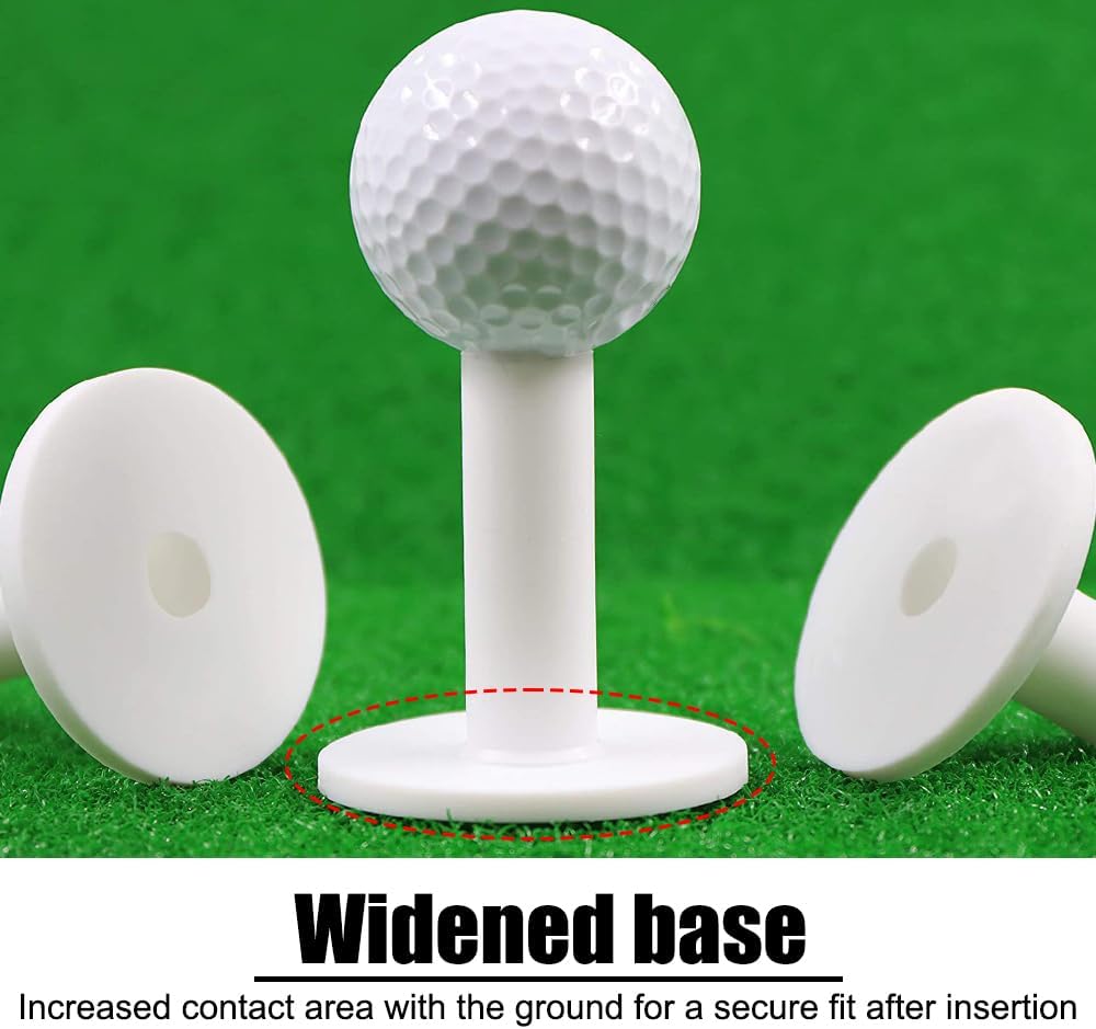 MiOYOOW 5PCS Rubber Golf Tees, Flexible Tee Holder with Wider Base, Golf Ball Tees Accessories for Men and Women