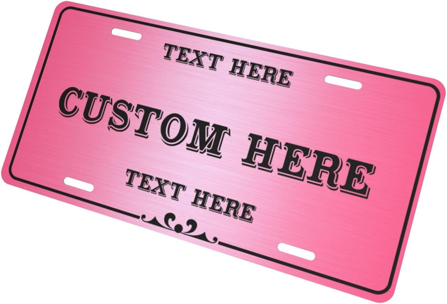 Custom Personalized Text Image Photo Design Customized Tag Aluminum License Plates for Front of Car 6x12 Inch-19