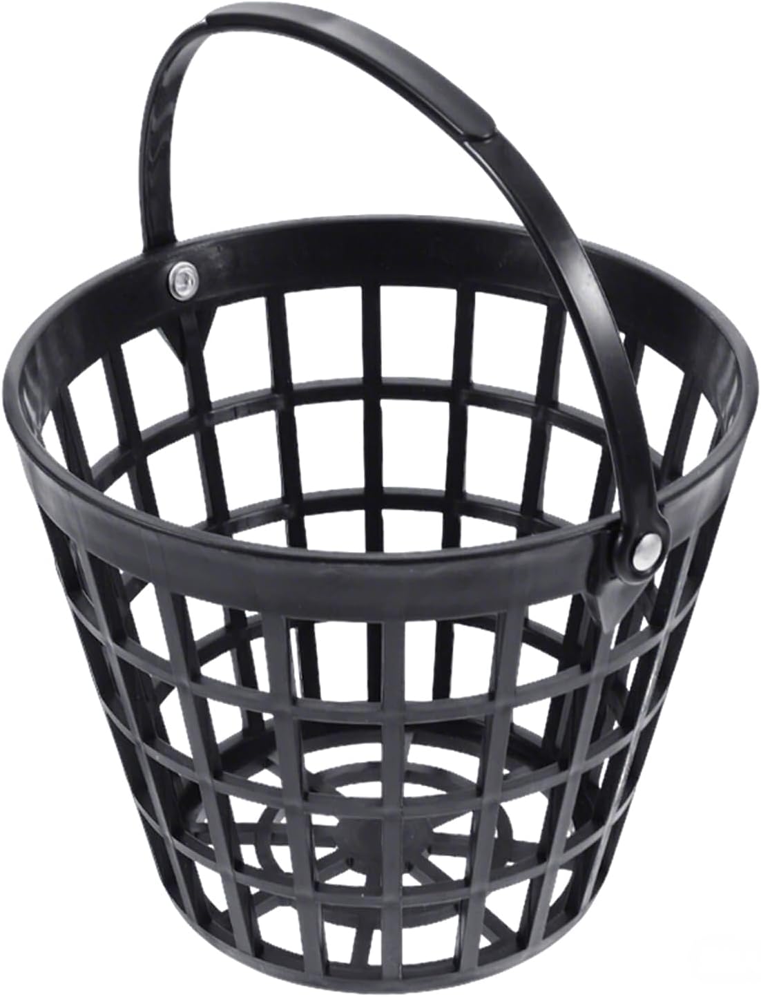 ZLY Golf Ball Basket,Golf Ball Container Ball Bucket with Handle,Holds 50 Balls,Plastic Balls Holder,Black (Holds 50 Balls)