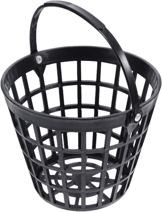 ZLY Golf Ball Basket,Golf Ball Container Ball Bucket with Handle,Holds 50 Balls,Plastic Balls Holder,Black (Holds 50 Balls)