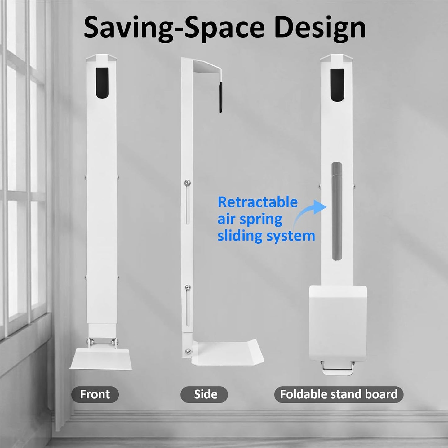 Wall Mount Golf Bag Storage Stand Organizer Rack for Garage, Air Spring Sliding System Single Golf Bag Holder for Wall, Golf Storage Organizer for Golfing Clubs, Home, Basement