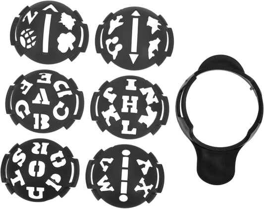 Hemoton Golf Ball Alignment Marker Tool Set Black Pattern Stencils Durable Golfing Accessories for Accurate Swing and Putting Alignment Easy to Carry and Use