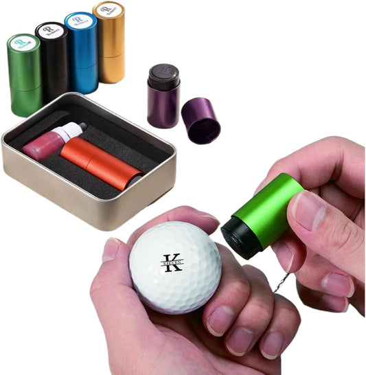 Custom Golf Ball Stamp - Personalized Self-Inking Golf Ball Stamper & Monogram Ball Marker for Golfers,Dads, Husbands, and Boyfriends