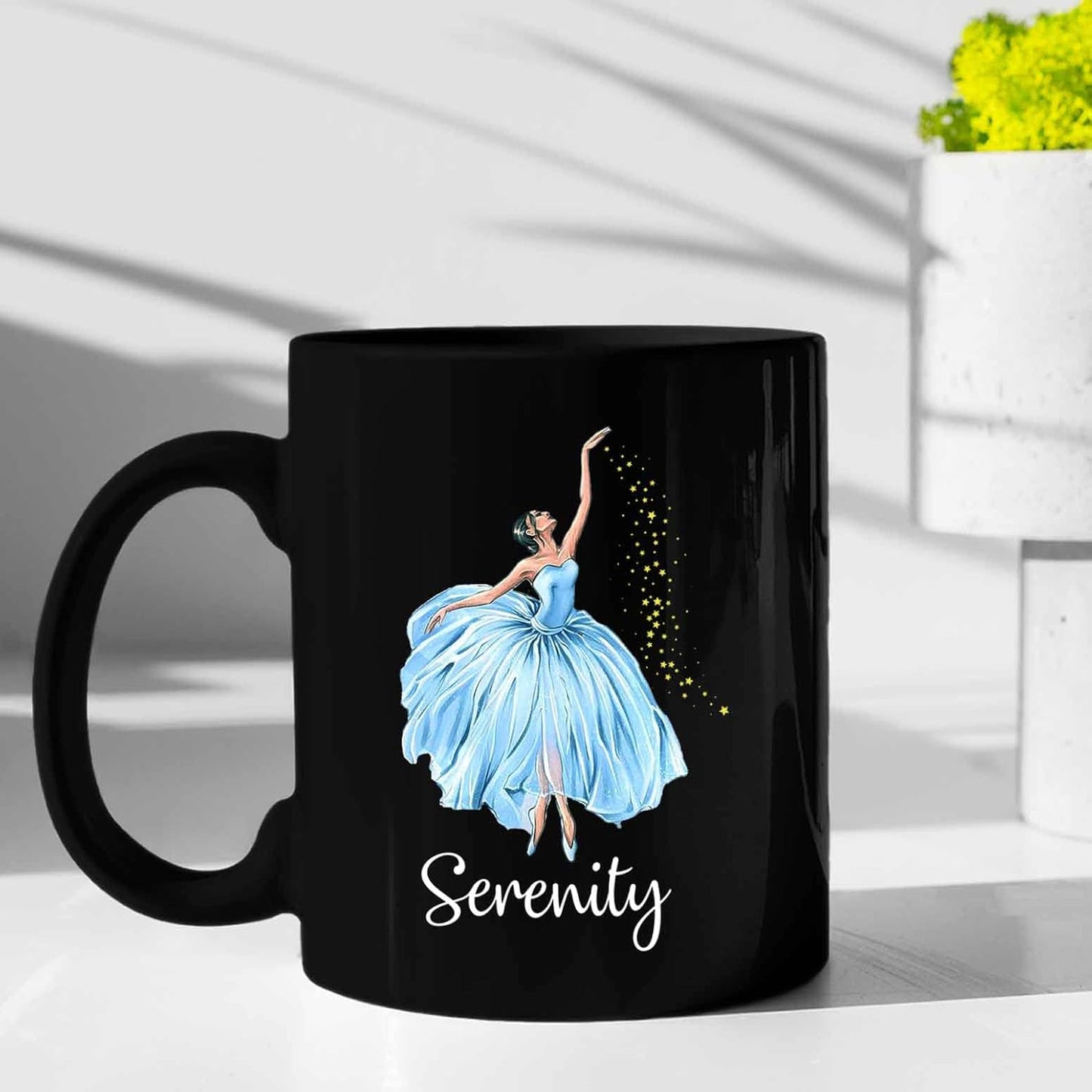 Personalized Ballet Coffee Mug Gift, Customized Black Ceramic Mug 11-15 Oz For Ballet Lovers, Dancing Teacher Team