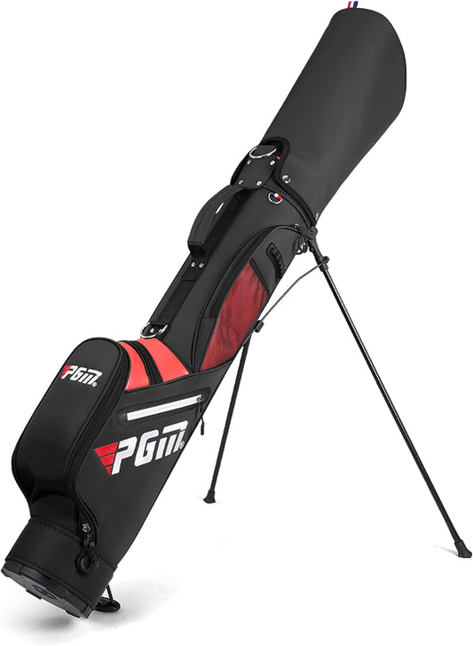 PGM Sunday Golf Stand Bag for Women and Men - Easy Carry Pitch Lightweight Golf Stand Bag with Cooler Pouch and Valuables Pocket for Driving Range Par 3 Executive Courses