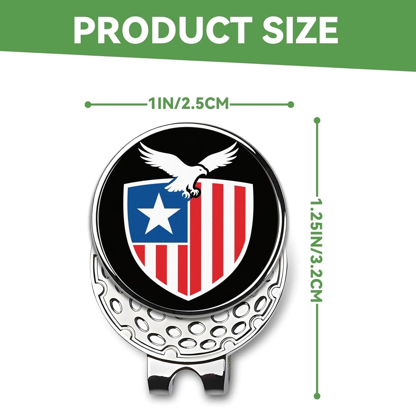 Custom Ball Marker Hat Clip, Personalized 1" Golf Ball Marker Hat Clip, Golf Ball Marker with Your Personalized Photo/Logo/Text,Ideal Golf Gift for Men Women