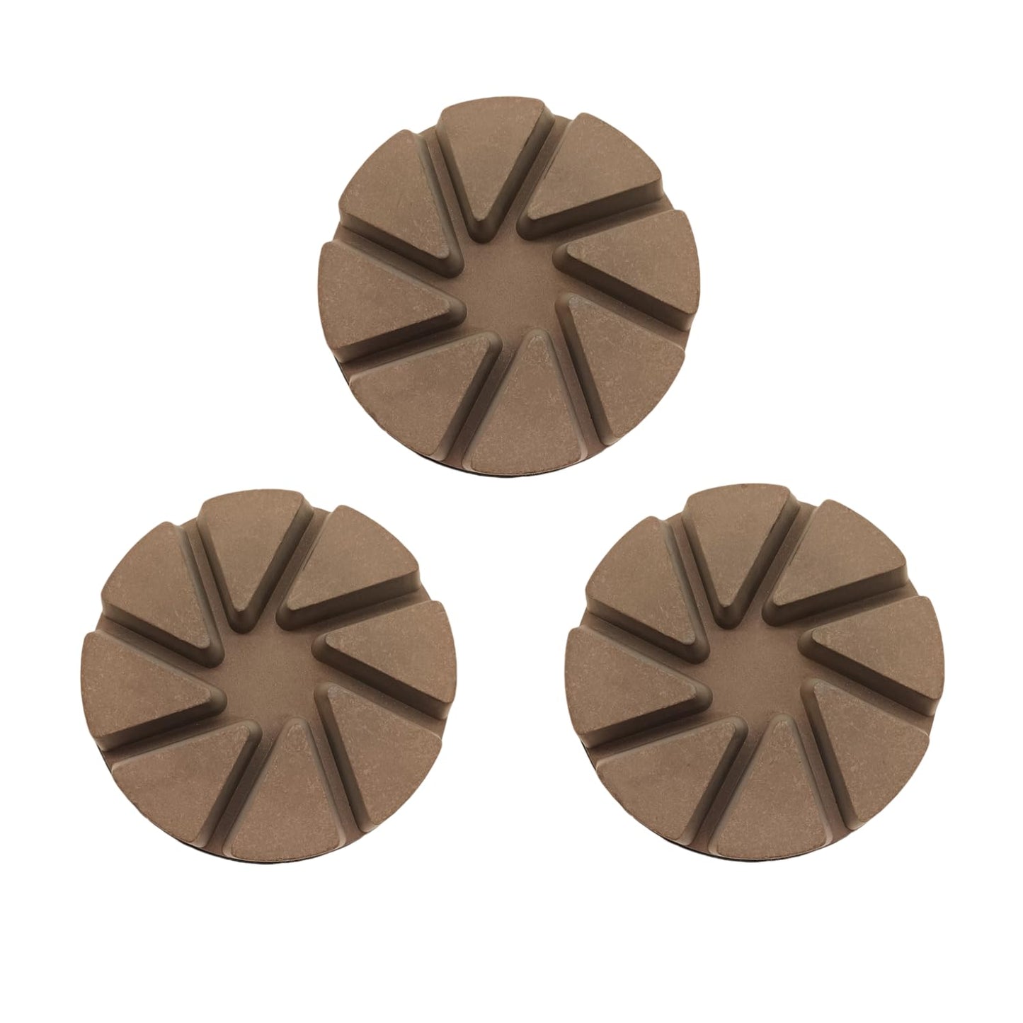 Hybrid Diamond Ceramic Polishing Pucks, Aggressive Concrete Terrazzo Floor Hook n Loop Grinding Pads, 3 Inch Long Using Life Transitional Discs,100# 3PCS