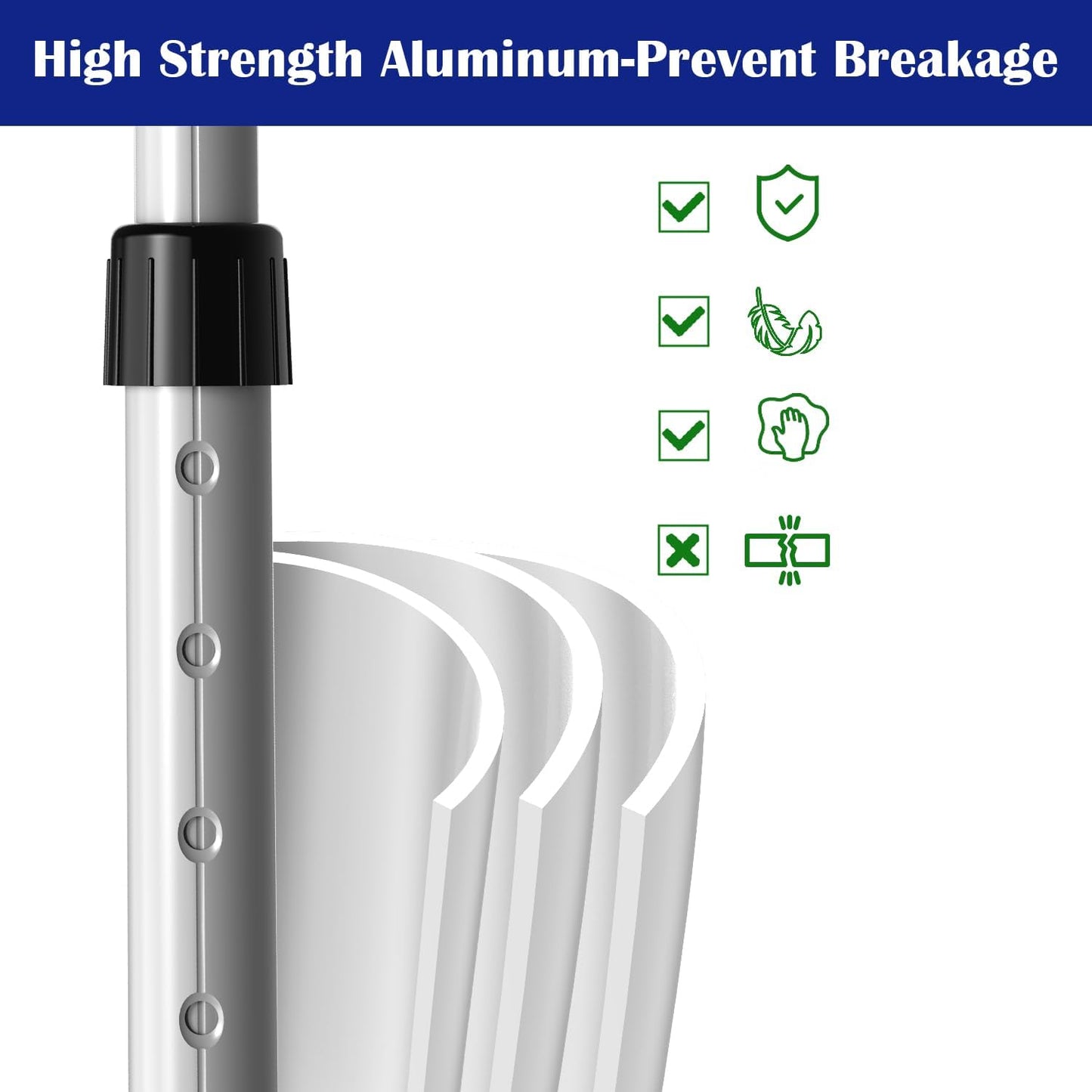 Golf Travel Bag Support Pole Aluminium Golf Travel Bag Pole 52In to Protect Golf Clubs from Impacts,Retractable Shaft Fit Golf Bag