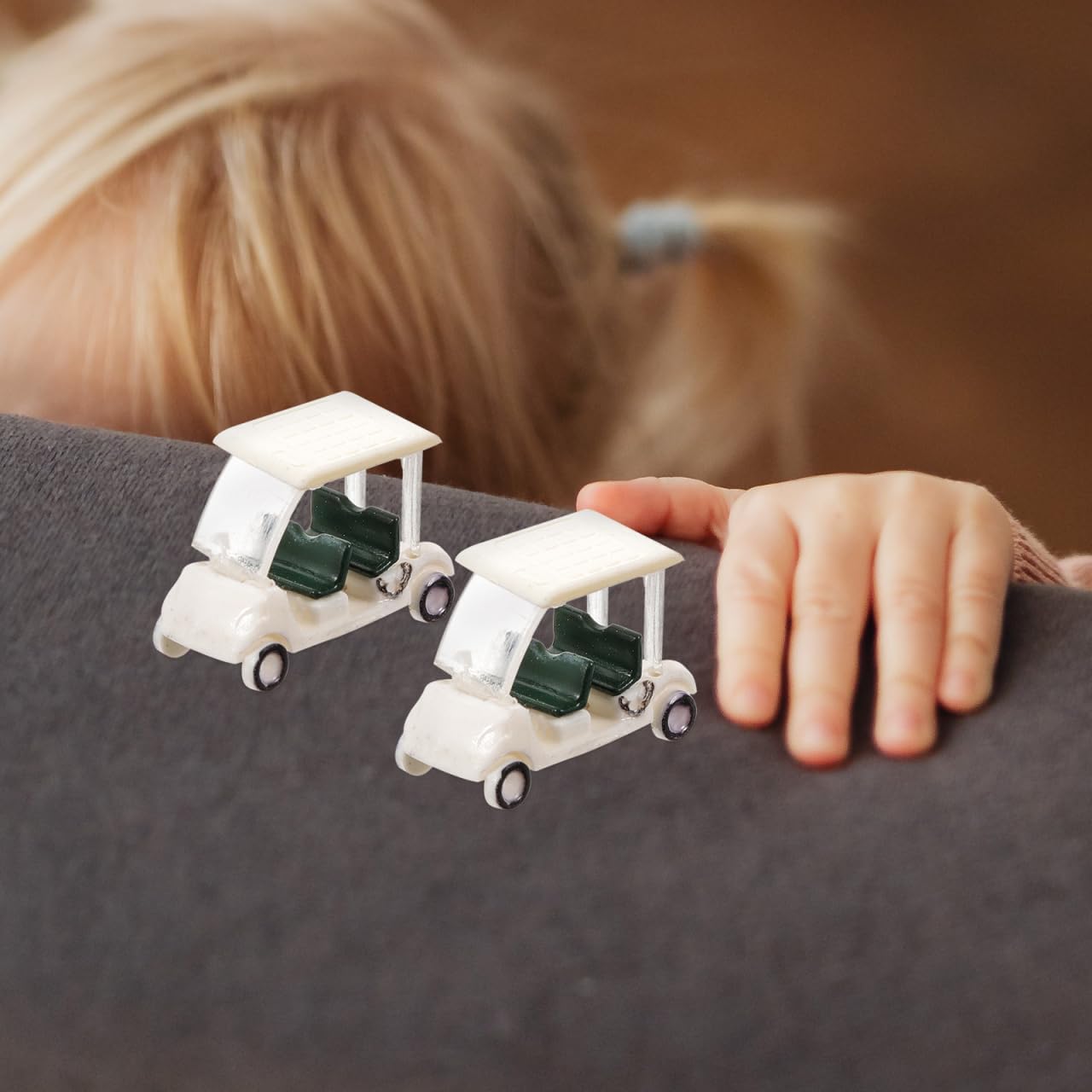 Realistic Mini Golf Carts Toy 1:150 Scale 5pcs Miniature Golf Cart Models for Dollhouse Cake Toppers Decor