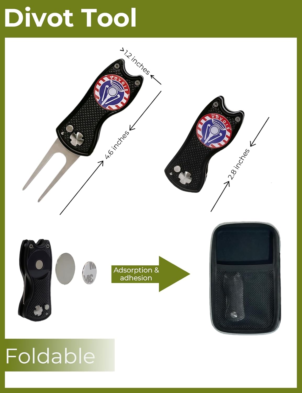 Golf Ball line Marker Tool and Divot Tool Kit- Golf Ball Marker Stencil,Golf Ball Alignment Marking Tool,Golf Ball line Marker Tool,Golf Present,Golf Starter kit,hat Clip,Golf Bag Accessories