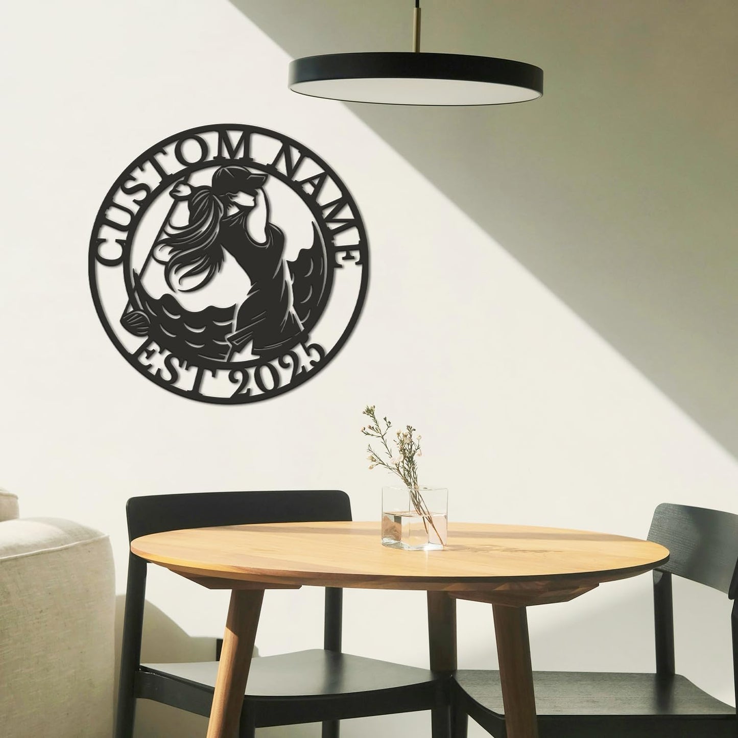 Personalized Custom Crossed Golf Metal Wall Art,Personalized Golfer Name Sign Decoration For Room,Hole Golf Club Decoration (Style-5)