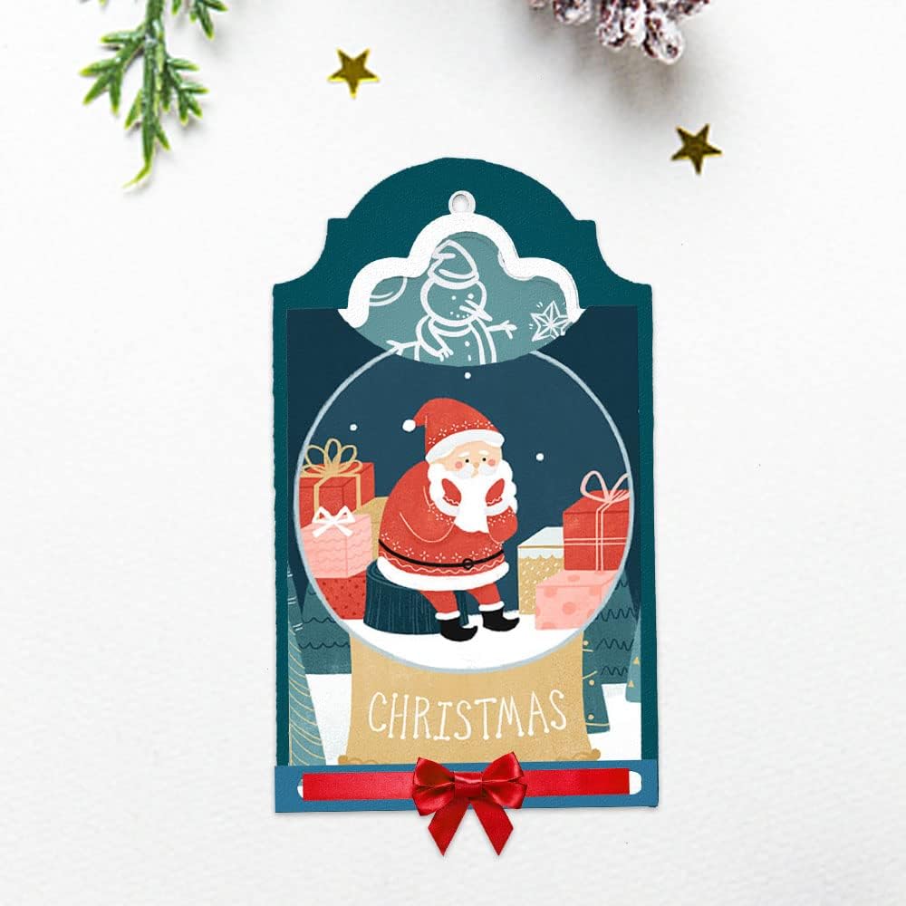 3D Card Shape Die Cuts for Card Making, Rectangular Gift Card Envelope Cutting Dies Sets Label Tag Dies Stencils Embossing Template for Scrapbooking DIY Cards Album Crafts Supplies